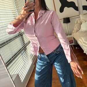 Abercrombie & Fitch Light Pink Button-Down Shirt